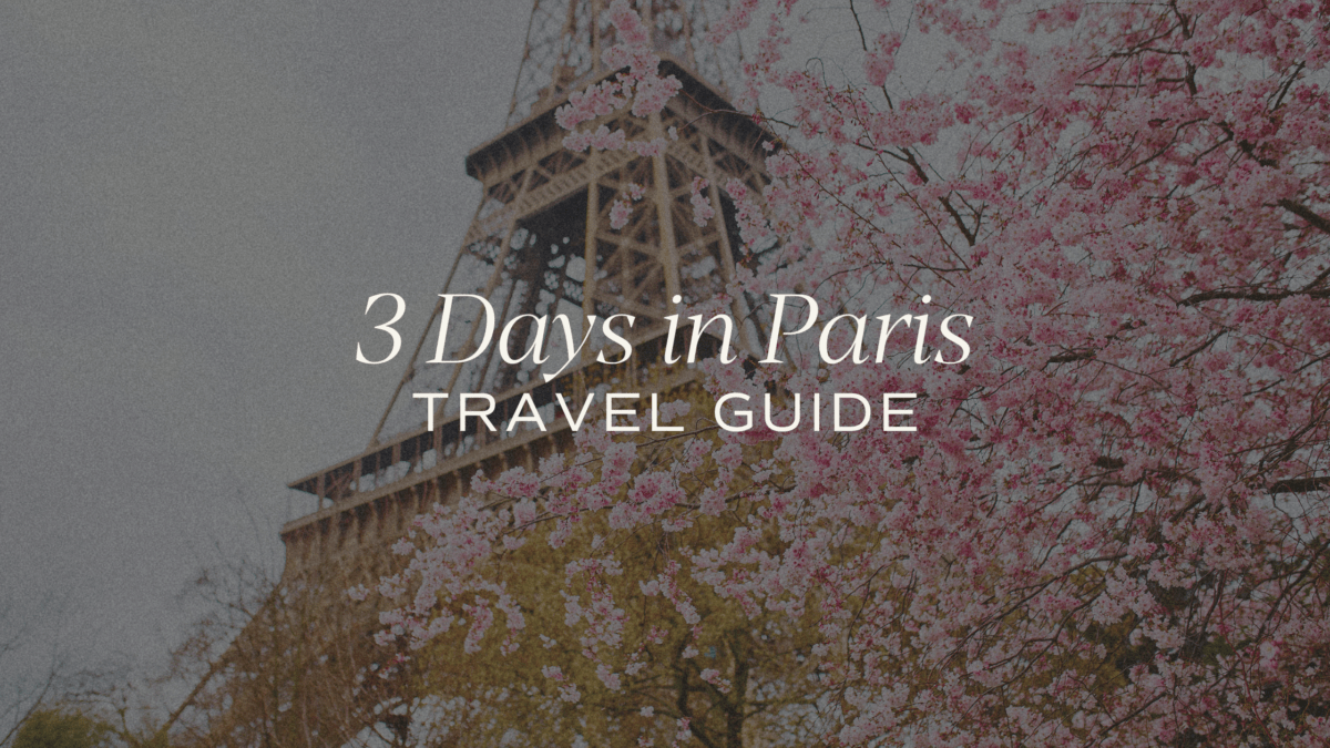 3 day paris itinerary