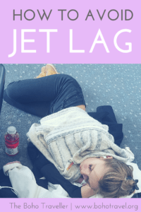 how to avoid jet lag girl sleeping on floor