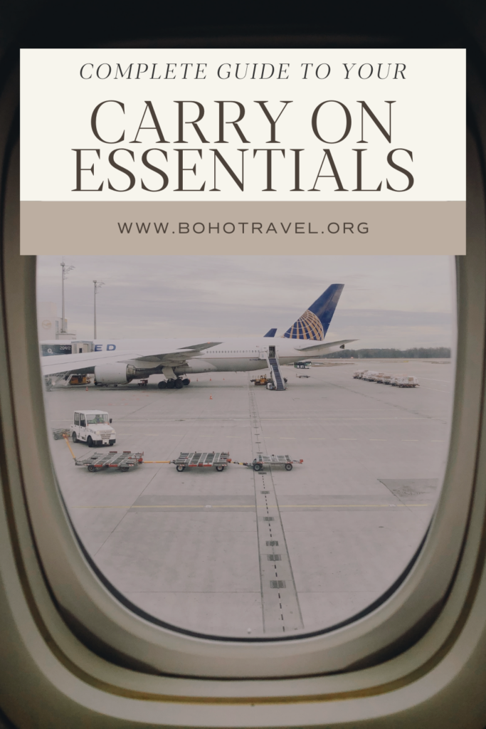 carry on essentials from the boho traveller - what to pack in your weekender carry on bag