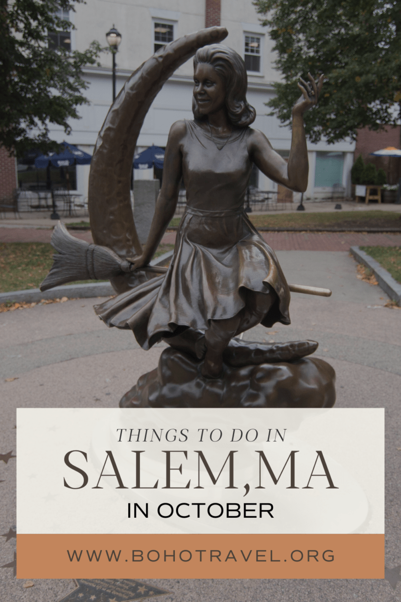 SALEM IN OCTOBER - Visiting Salem in #October is the ultimate #Halloween Travel Destination. The best things to do in #Salem in October are all related to Witch, witchcraft and the occult. Salem, #Massachusetts is a beautiful place to travel any time during the year, and on this Boho Traveller blog about Salem, Massachusetts you will find the best things to do in Salem in October, where to eat in Salem, and where to stay in Salem! Use this city guide of things to do in Salem to plan your trip