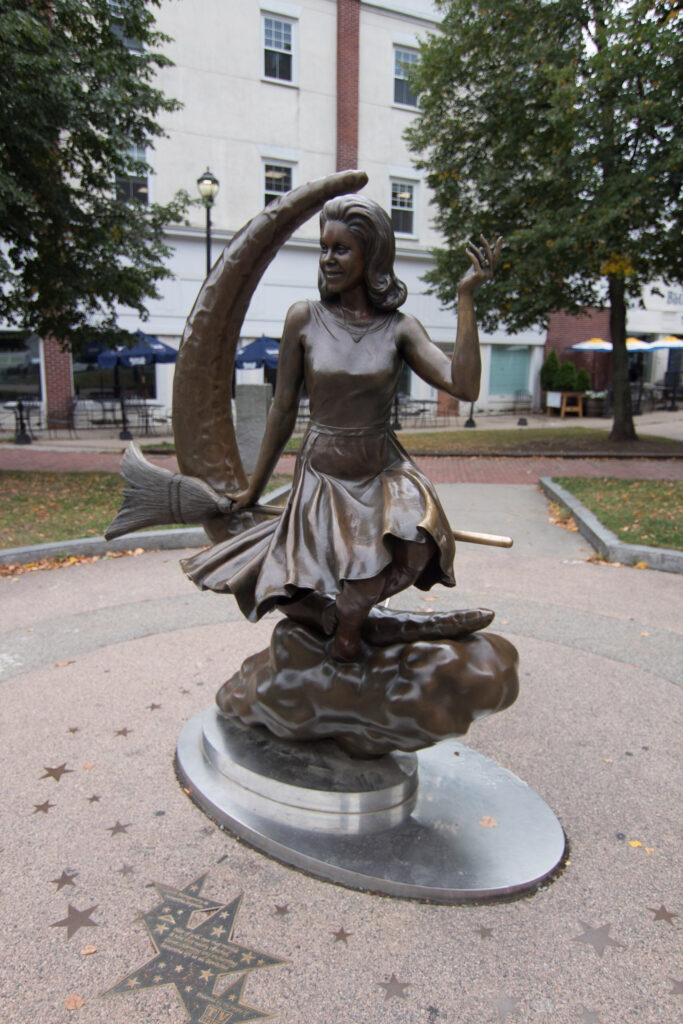 Salem in October -- the bewitched statue in Salem, Ma