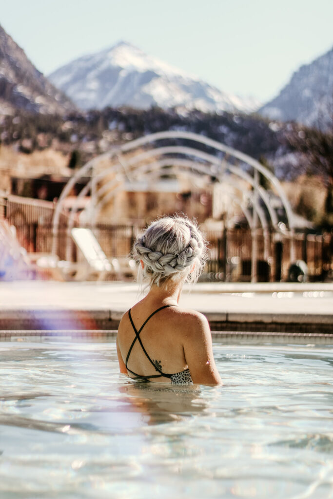 the hot springs in ouray colorado are one of our top winter destinations!  we love the hot springs here