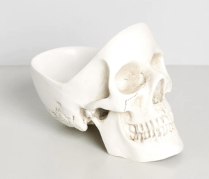 halloween home decor skull trinket bowl