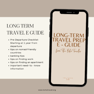 long term travel e guide from the boho traveller