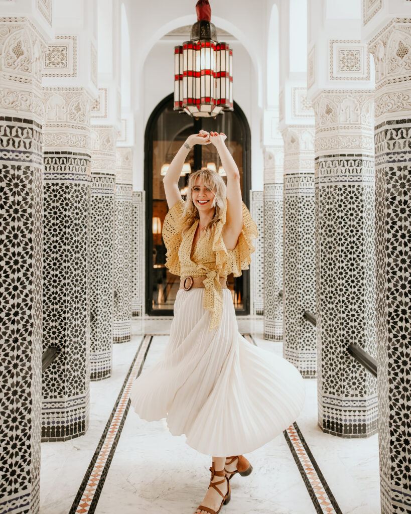 Girl dancing in Morocco. 