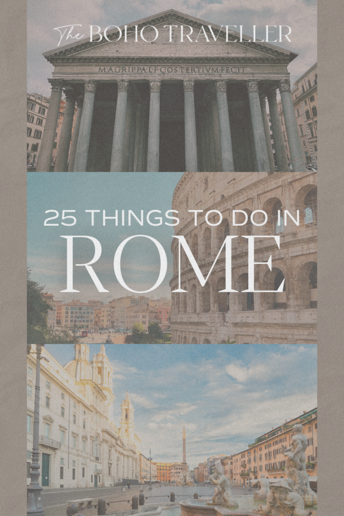 Discover the best things to do in Rome! From iconic landmarks like the Colosseum and Vatican to hidden gems and culinary delights, explore our top 25 activities for an unforgettable Roman adventure. Plan your trip with insider tips and must-see attractions